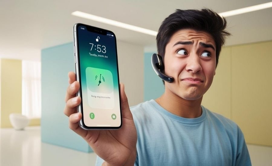 iPhone alarm ringing during a phone call
